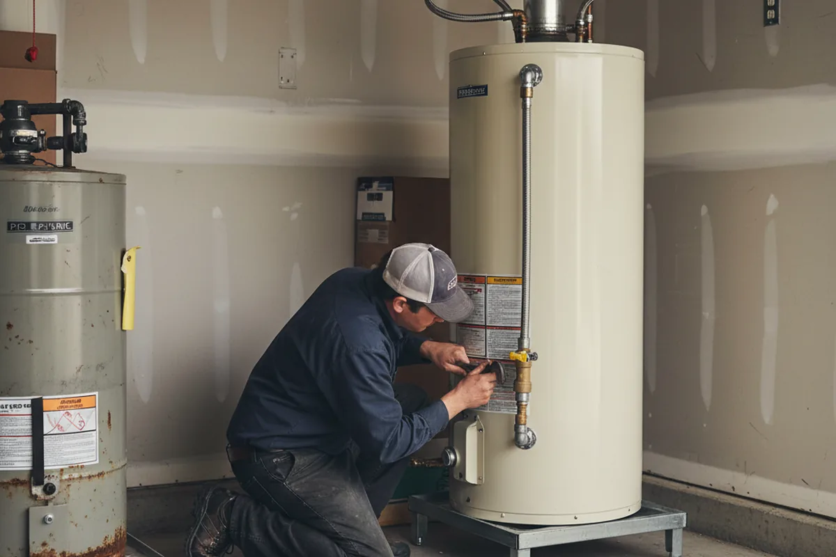 Water heater and shutoff valve replacement in Palm City